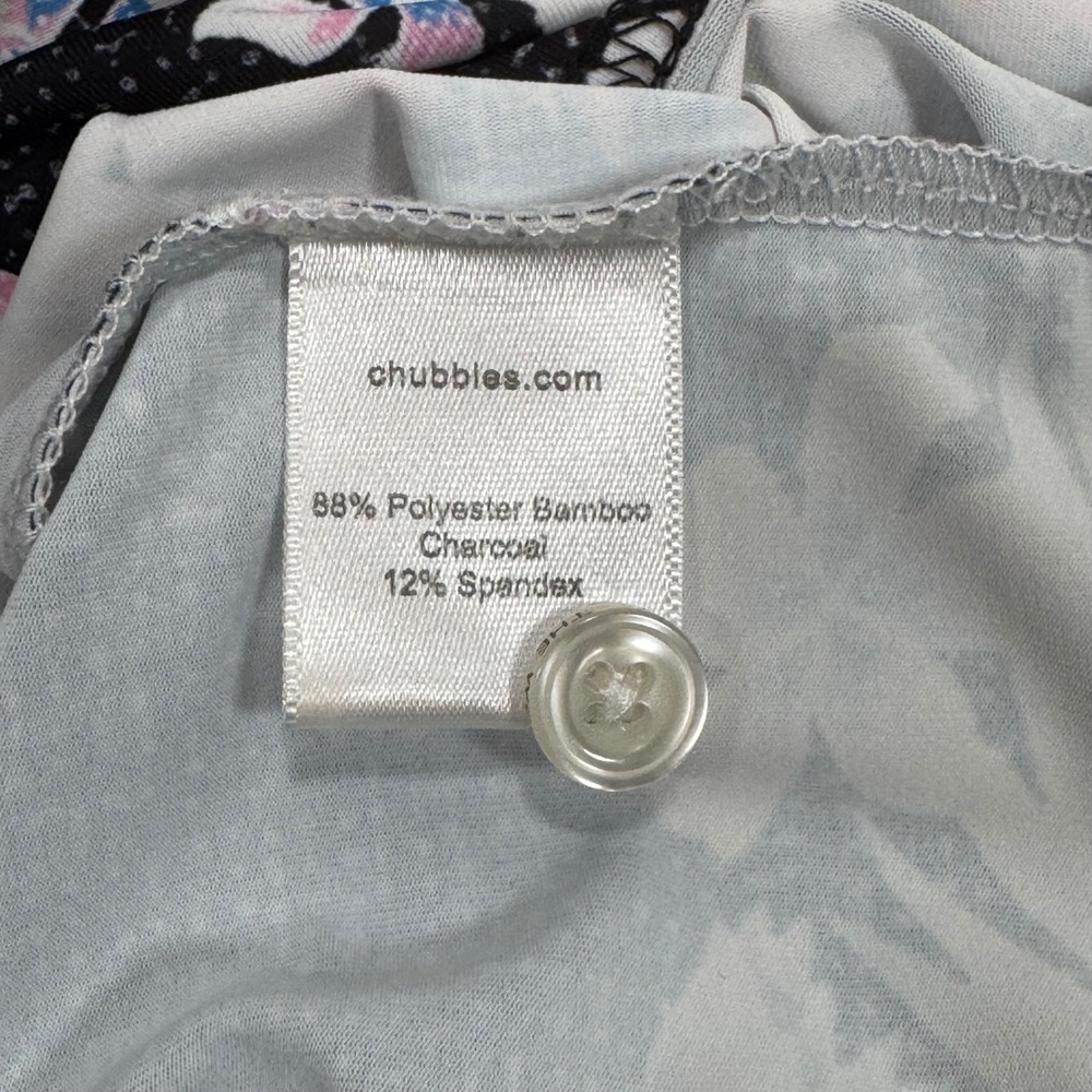 Chubbies Mens Performance Polo Shirt Small Charcoal Floral Flamingo Tropical S - Picture 3 of 11